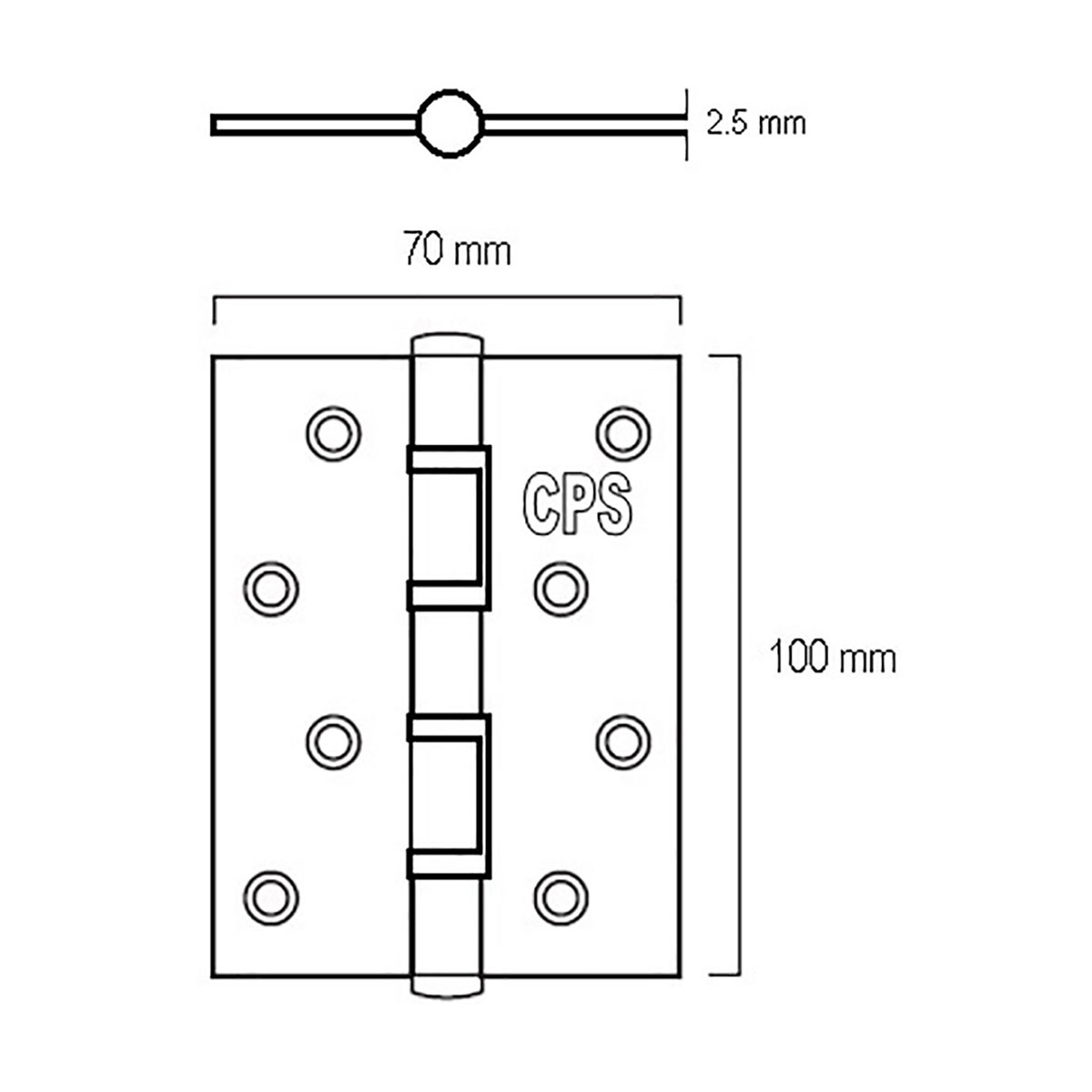 4″ S/S Door Hinge (CPS DH200) City Point Solutions